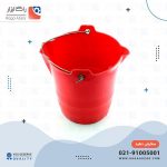 سطل پلاستیکی 12 لیتری لبه دار قرمز(20 عددی)